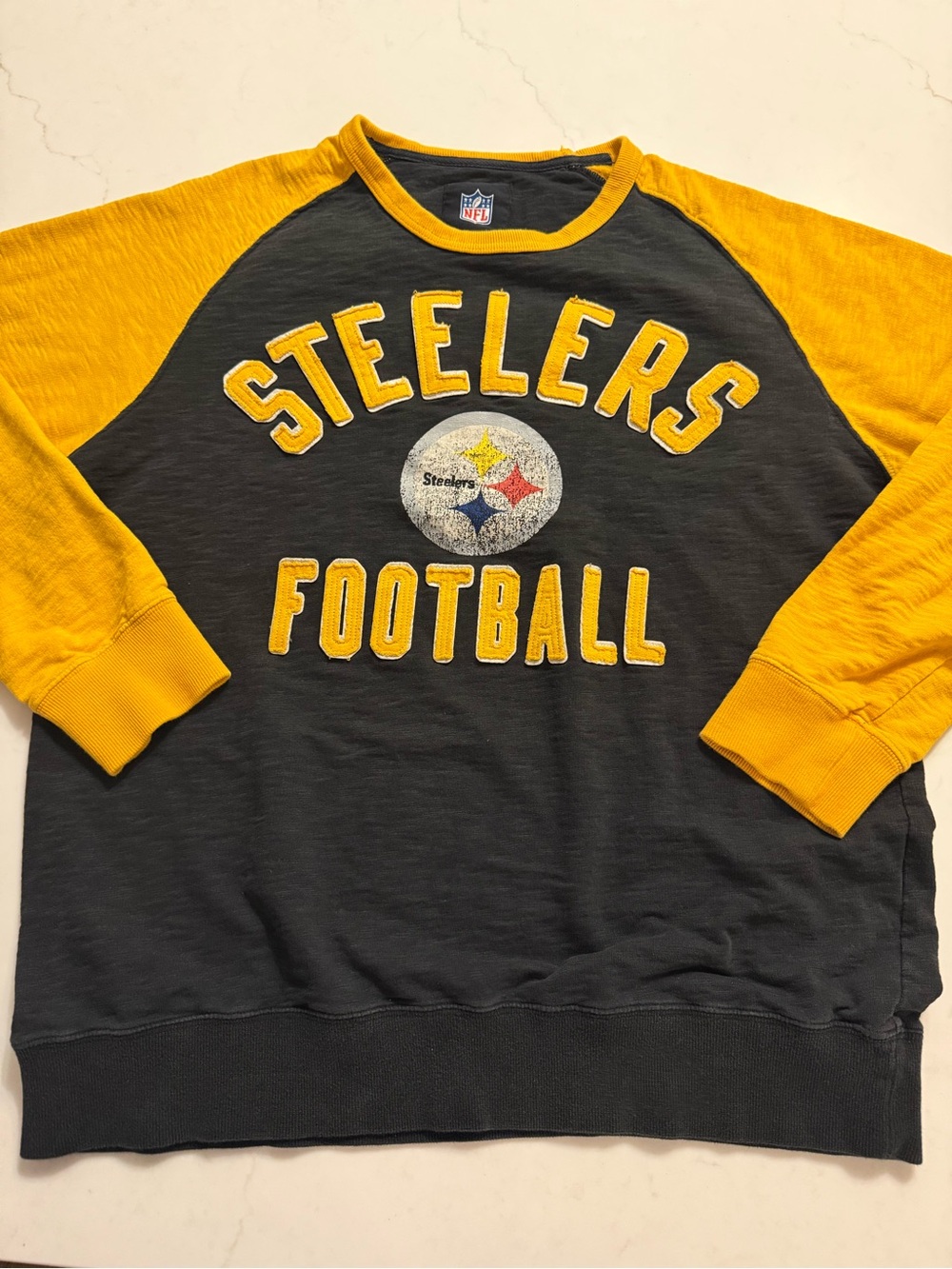 NFL Steelers Crewneck Sweatshirt in Black and Gold